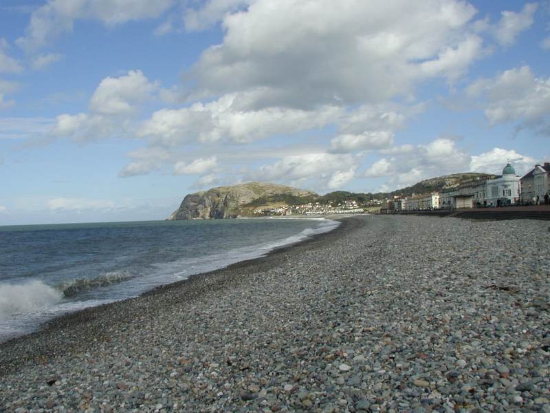 llandudno promenade showing north beach and little orme 
